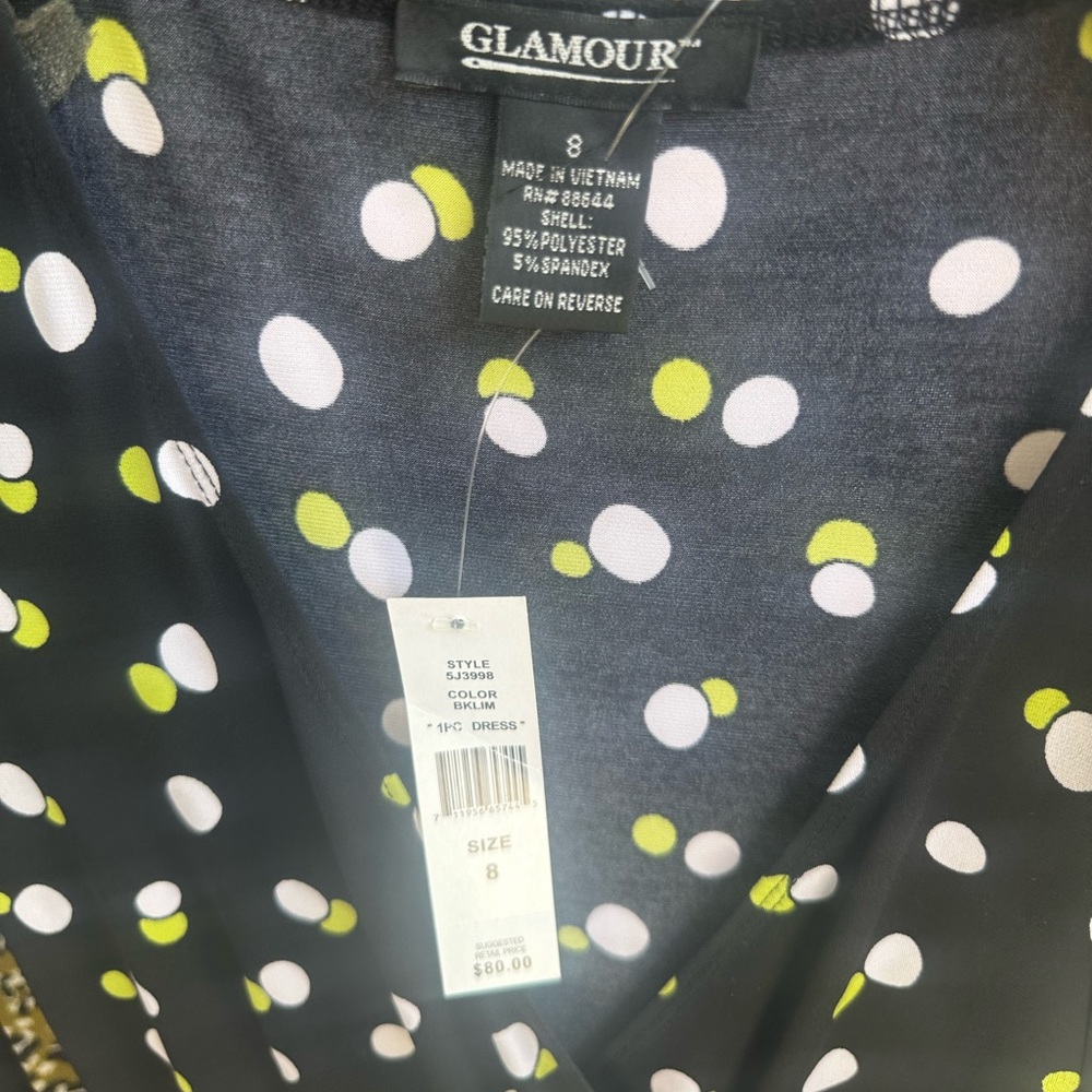 Black print wrap dress - Picture 2 of 3